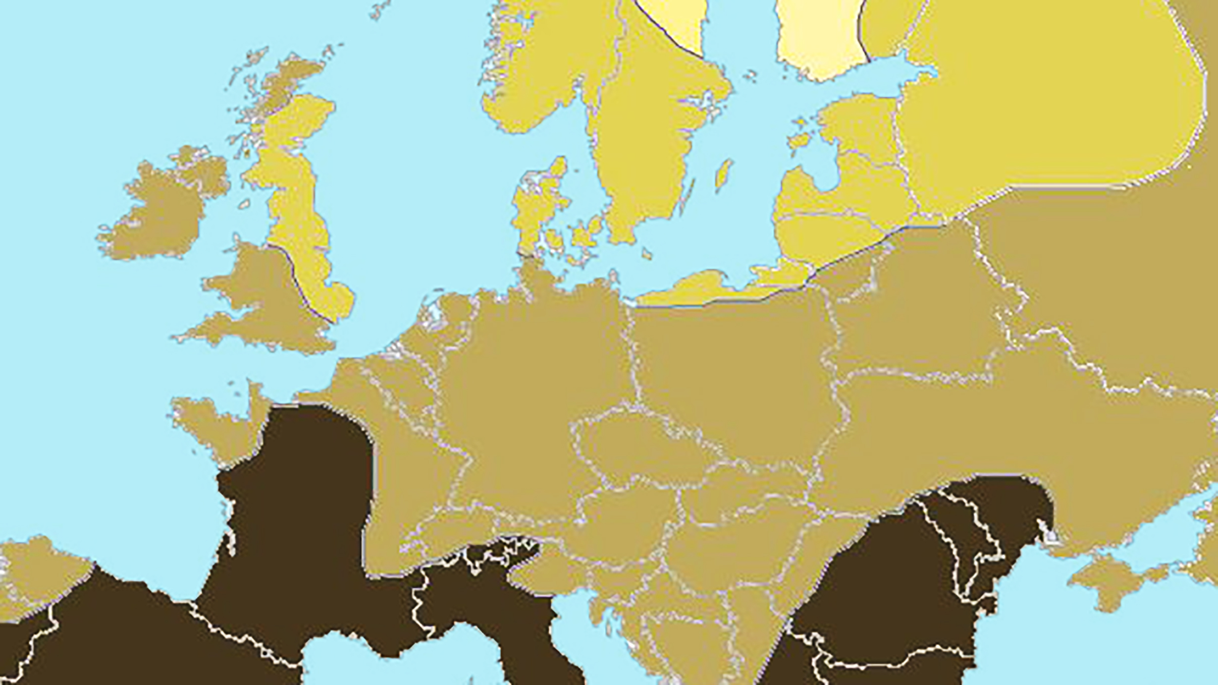 The Blonde vs. Brunette Map of Europe - Big Think