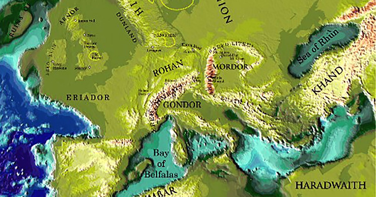Gondor and Minas Tirith map