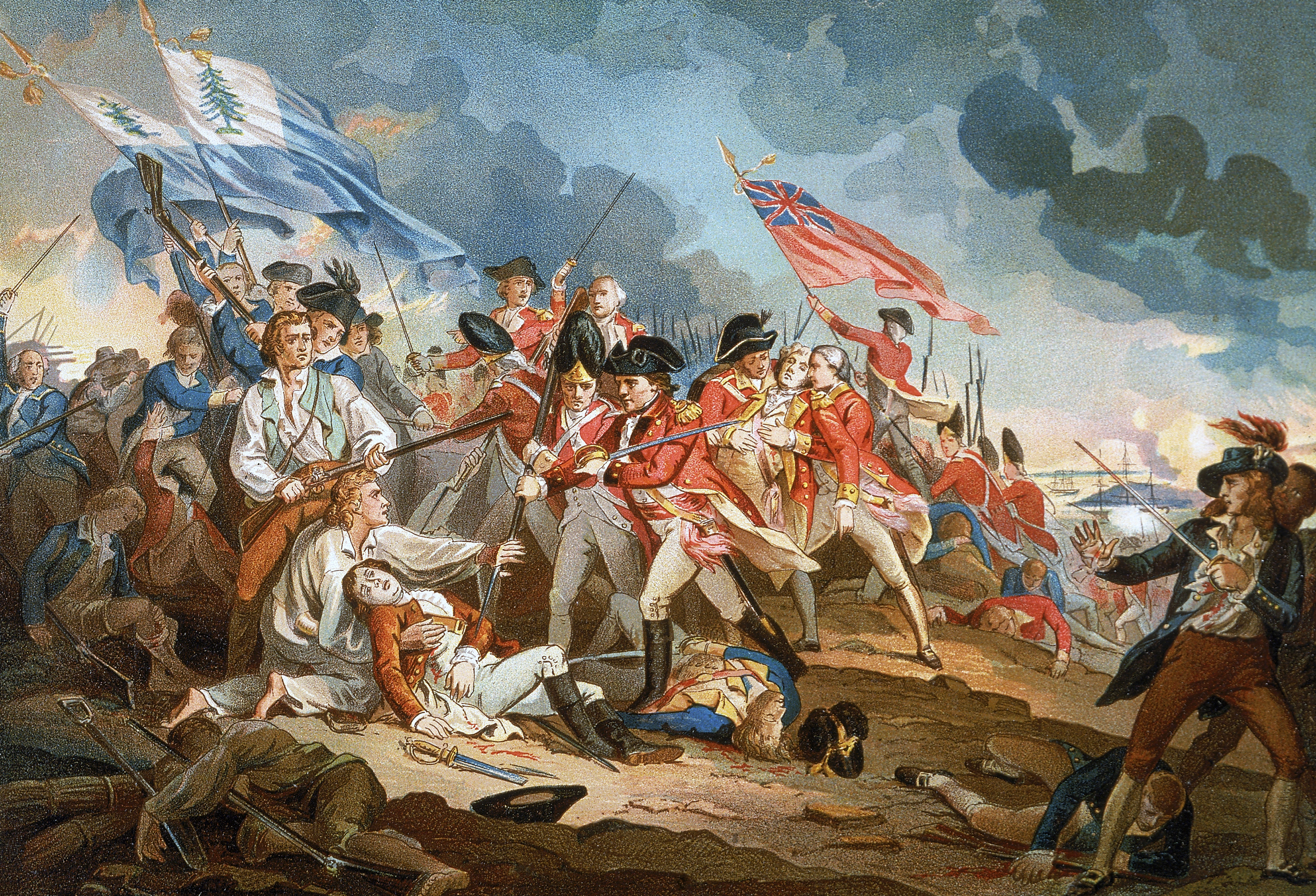 Песня англо. Битва при Банкер-Хилле 1775. Банкер Хилл битва. Американская революция 1765-1783.