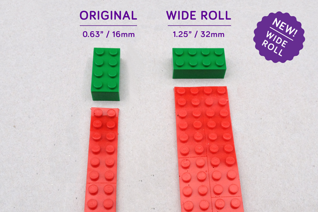 Lime Green 4 Stud Lego Tape Ninuno Loops 3.2ft /1 Meter Long for sale online 