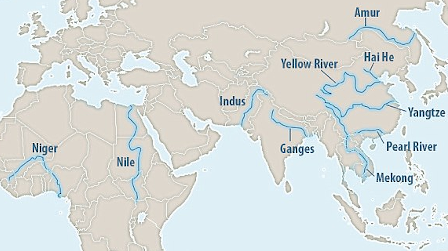 rivers world map