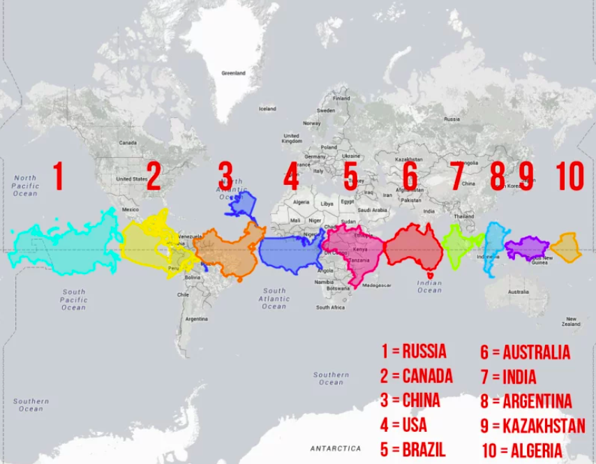 You Can Now Drag And Drop Whole Countries To Compare Their Size - Big Think