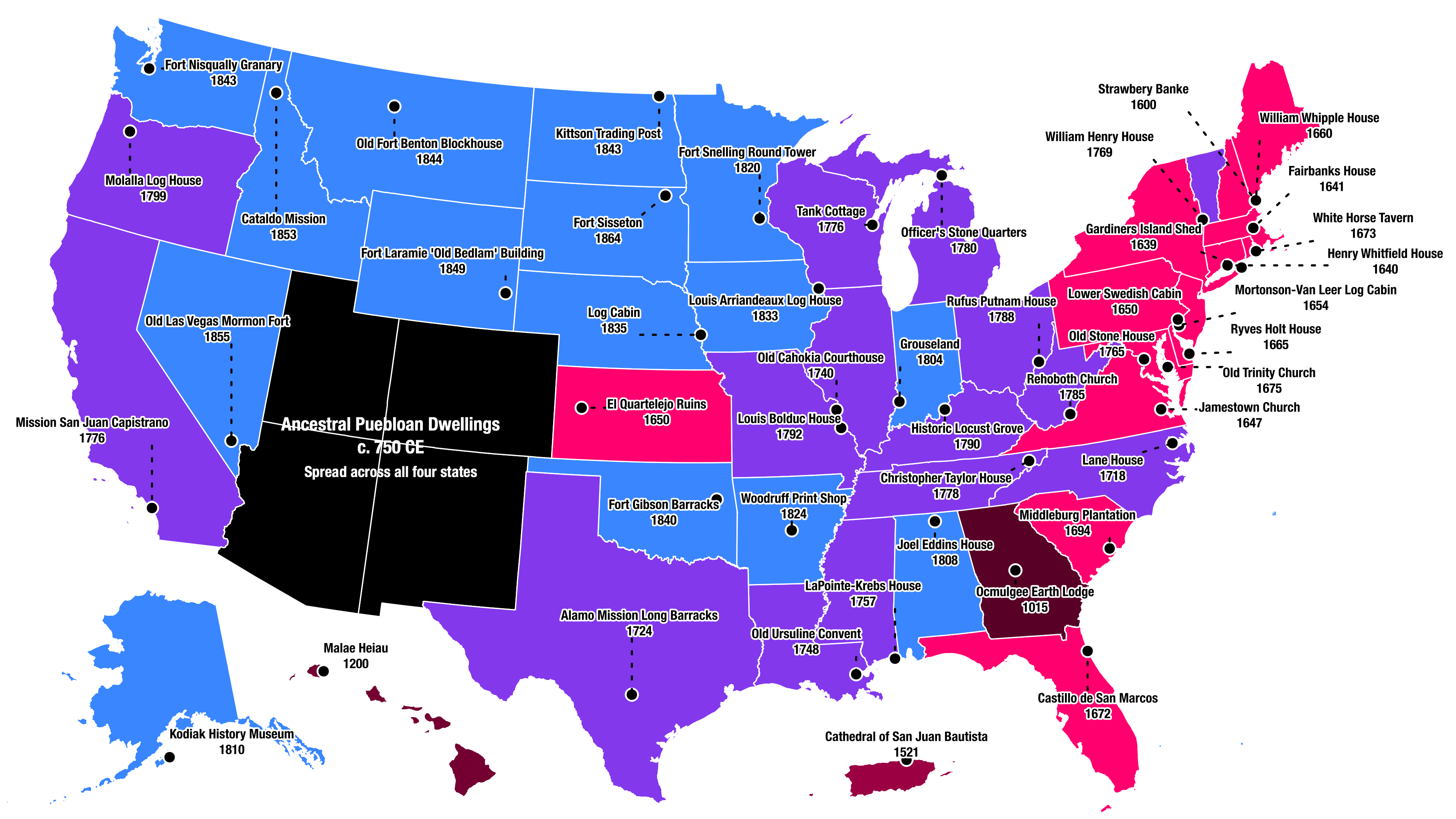 how-young-is-the-oldest-building-in-your-state-big-think