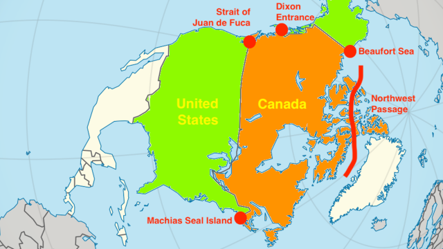 U.S.-Canada territorial disputes