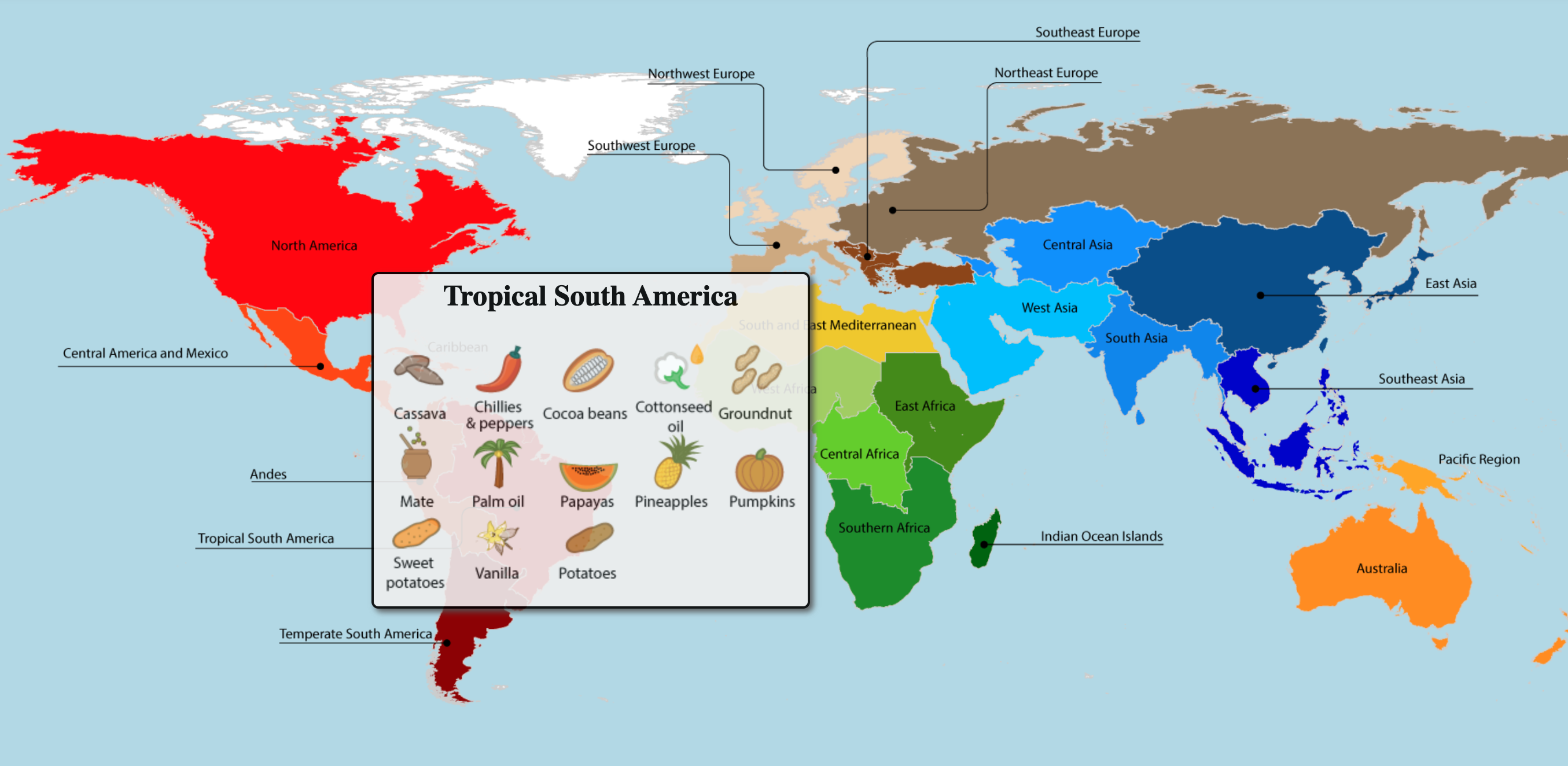 Where is america. Eu Northwest. South America and Asia. North and South America food. Northwest Europe.