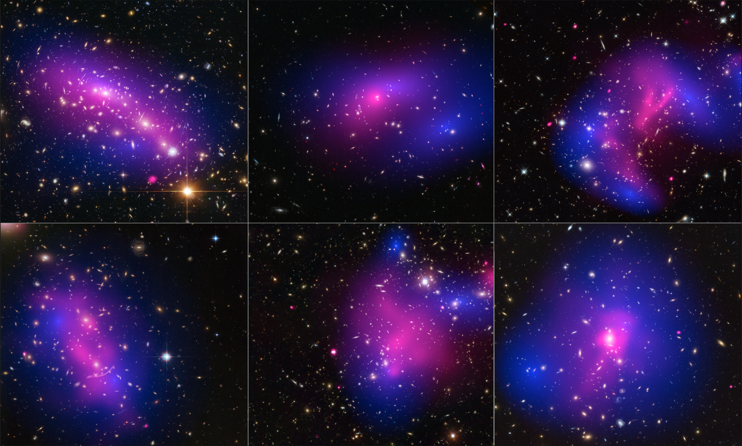 separation normal matter dark matter galaxy cluster