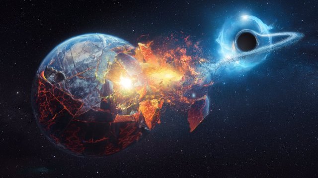 black hole hit Earth
