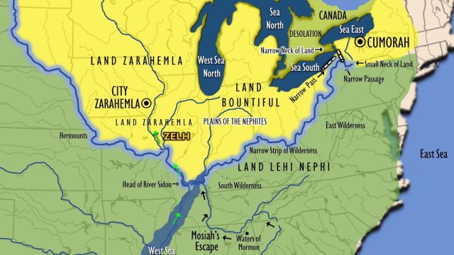 Map Of Nephites And Lamanites U.s. Geography According To The Book Of Mormon - Big Think