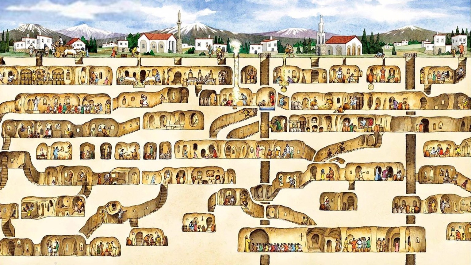 Un progetto di ristrutturazione del seminterrato ha portato alla scoperta archeologica di una vita: la Città Sotterranea di Derinkuyu, che ospitava 20.000 persone.