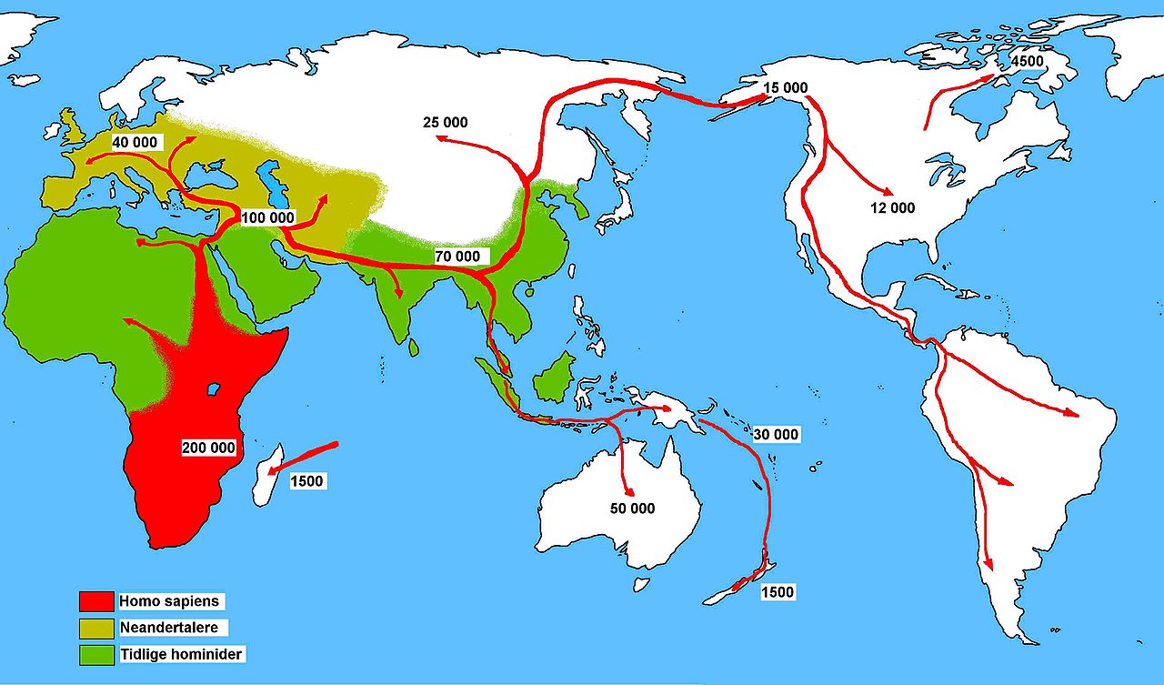 Mysterious Population Hub Was A Starting Point For Ancient Human   1280px Spreading Homo Sapiens No 