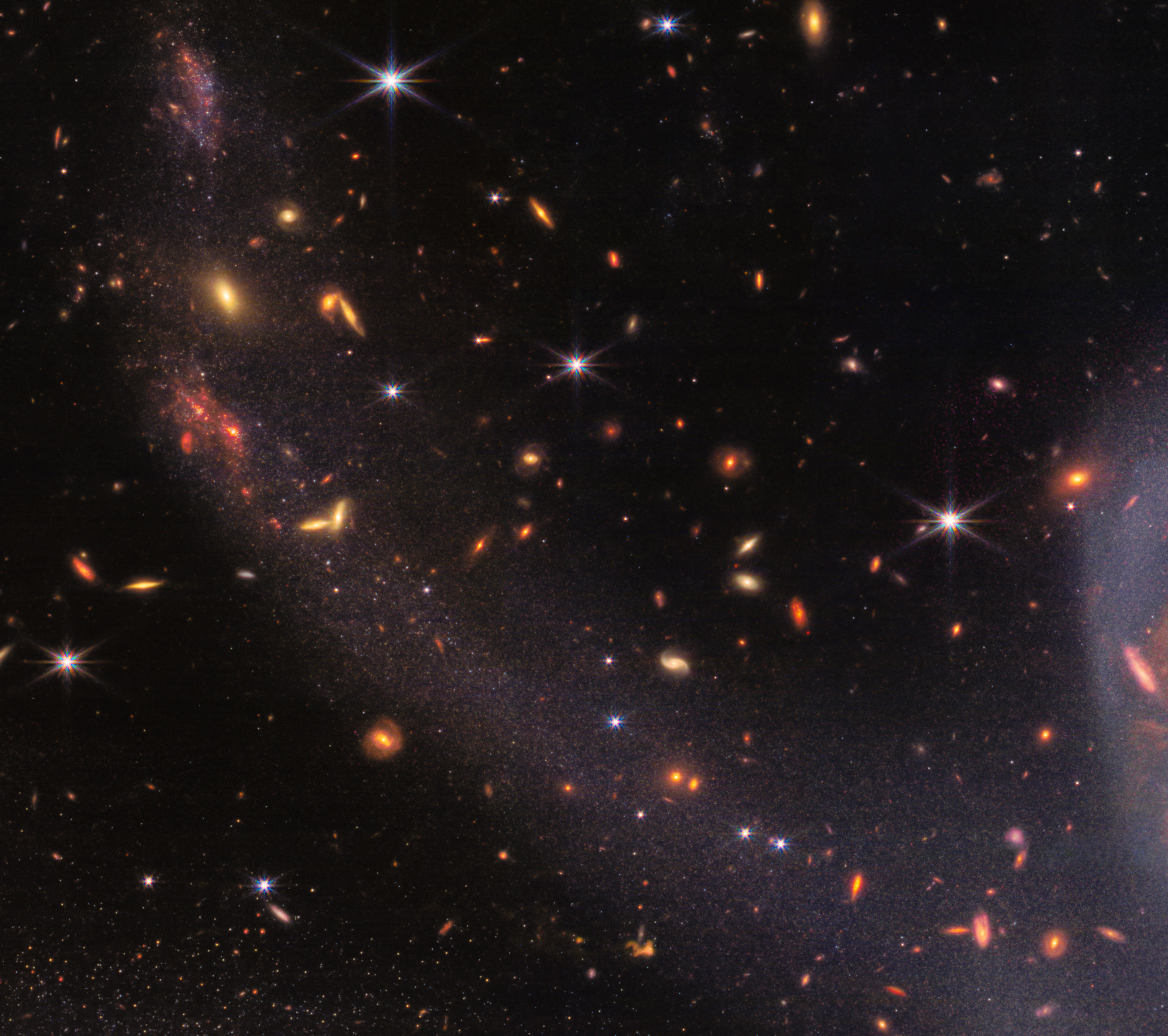 JWST background galaxies Stephan's Quintet