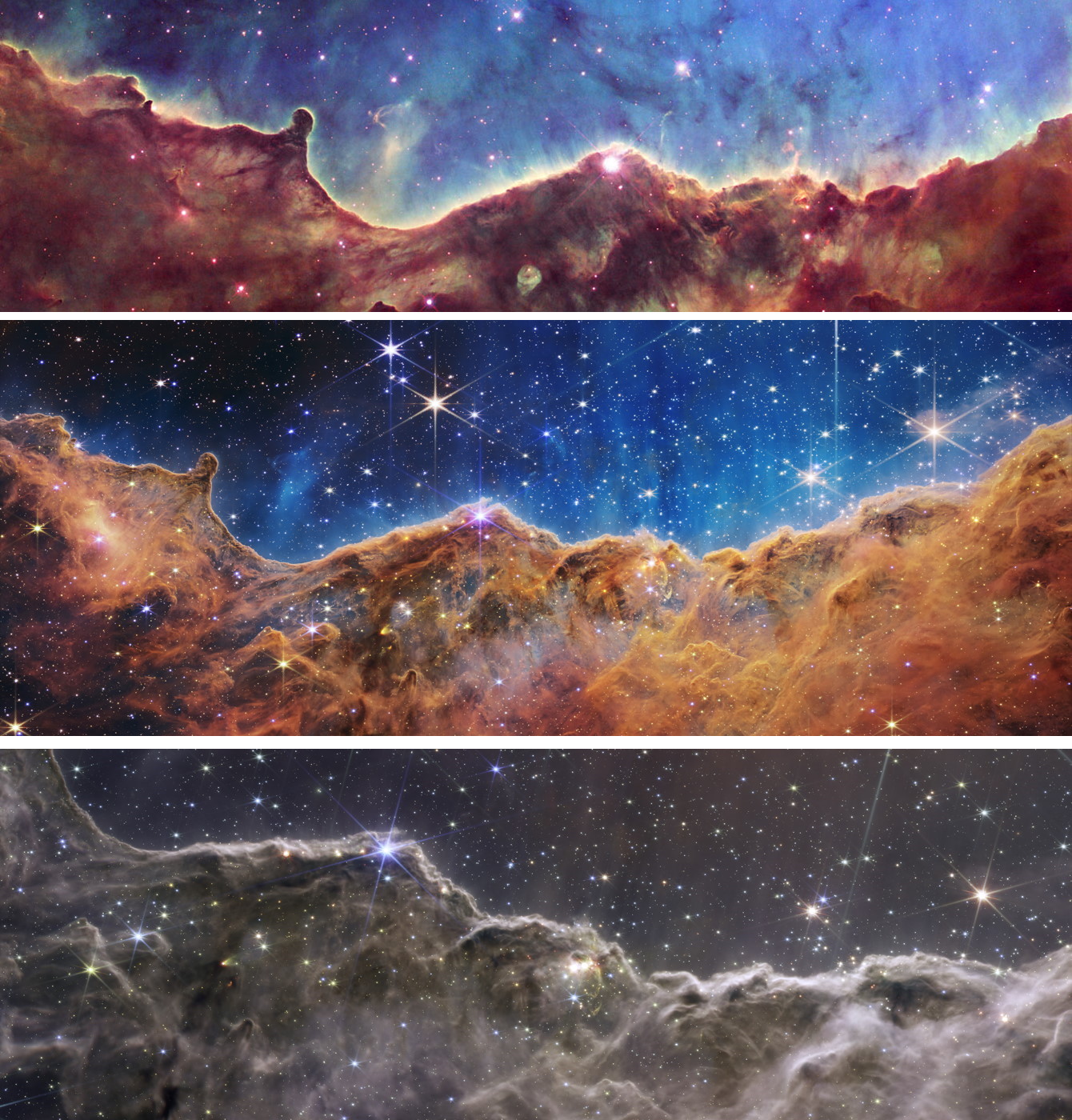 NASA Discovers Buried Cosmic Treasure And Cosmic Cliffs  See Pics