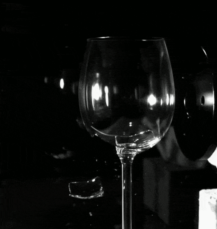 wine glass shatter
