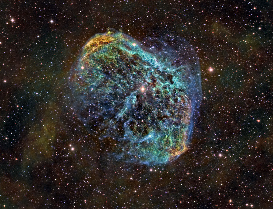 NGC 6888 is een uitgestoten gas