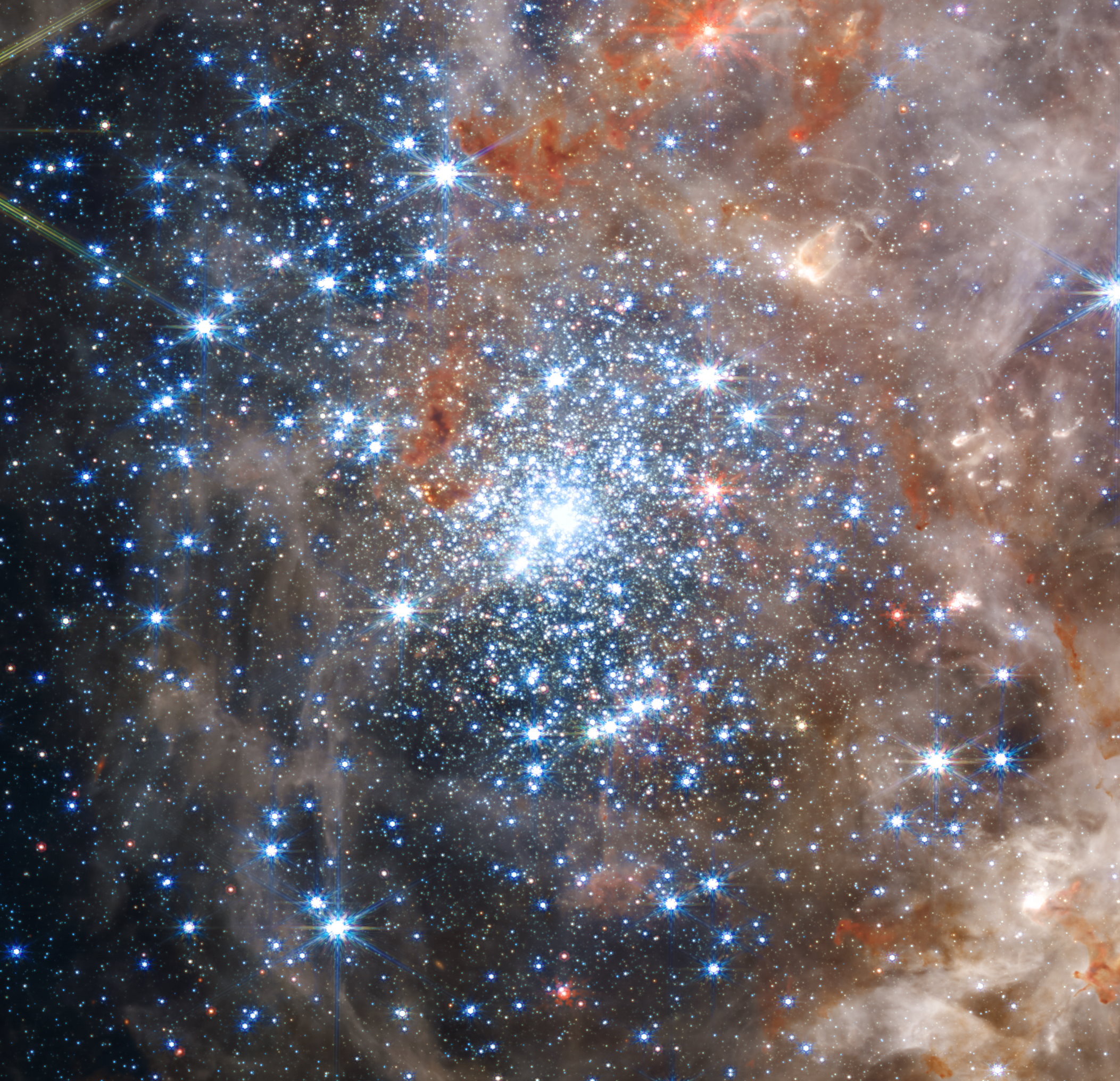 JWST Estrellas Nebulosa Tarántula