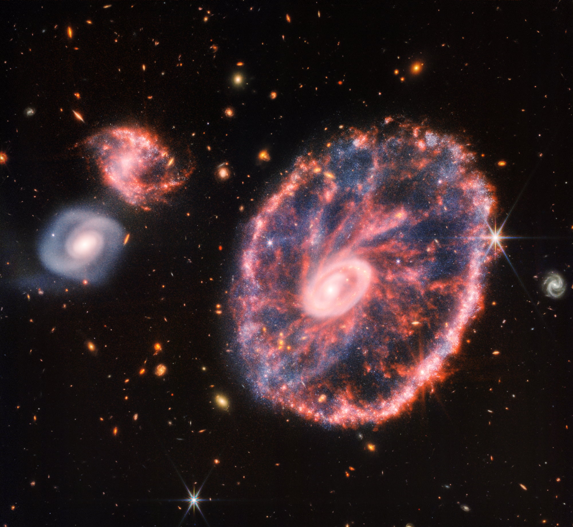 Nueva galaxia rueda de formación estelar