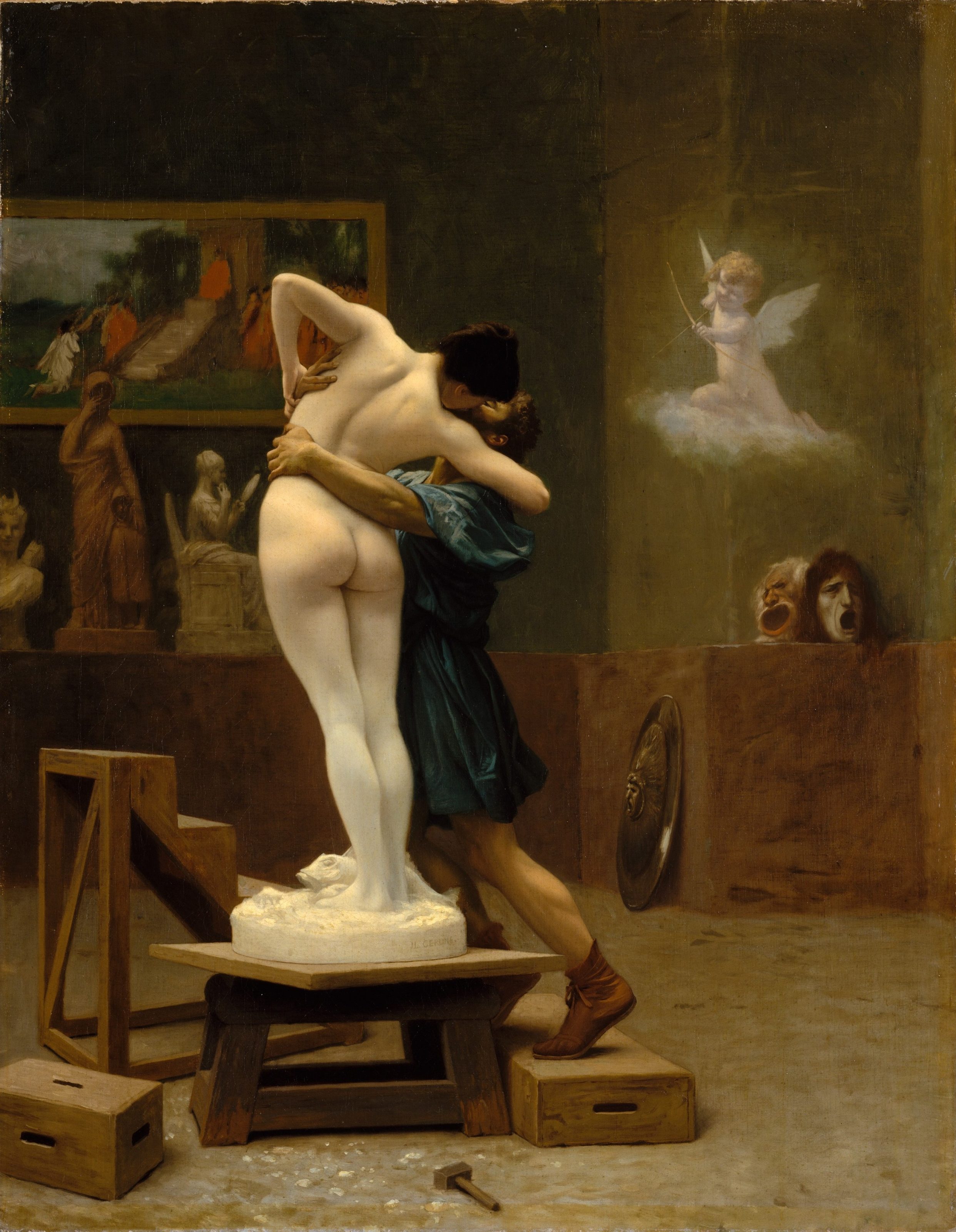 Jean-Léon Gérôme's oil painting Pygmalion and Galatea