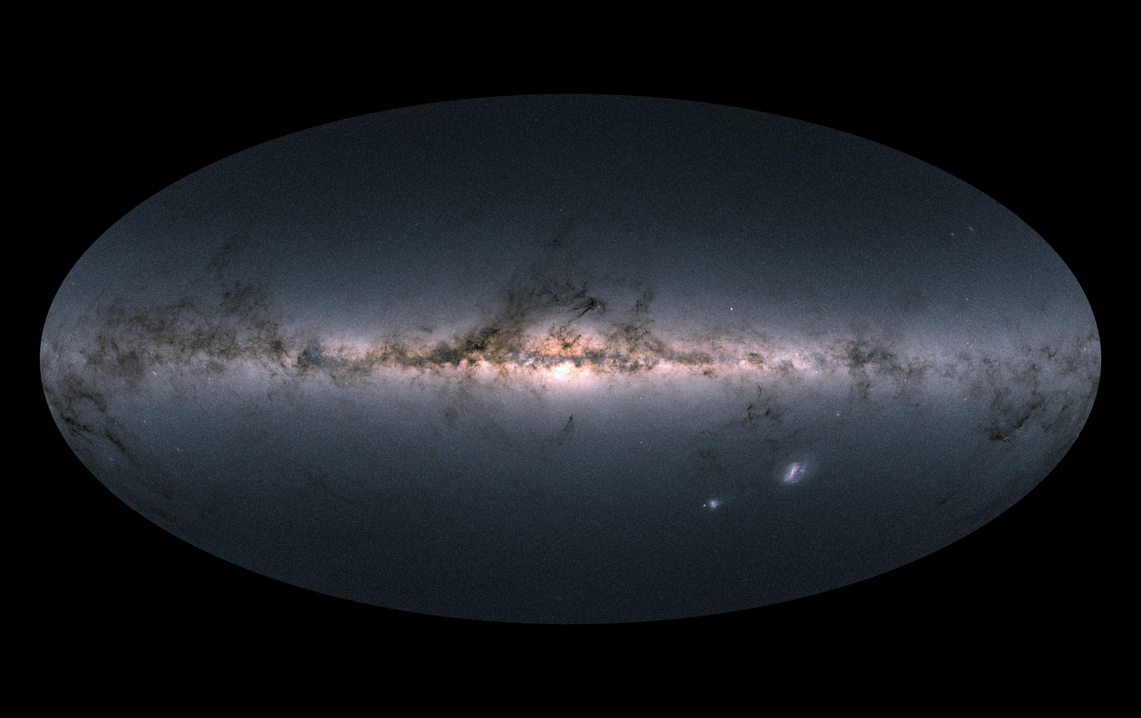 ESA_Gaia_DR2_AllSky_Brightness_Colour_black_bg_8k Have we found the Milky Way’s twin?