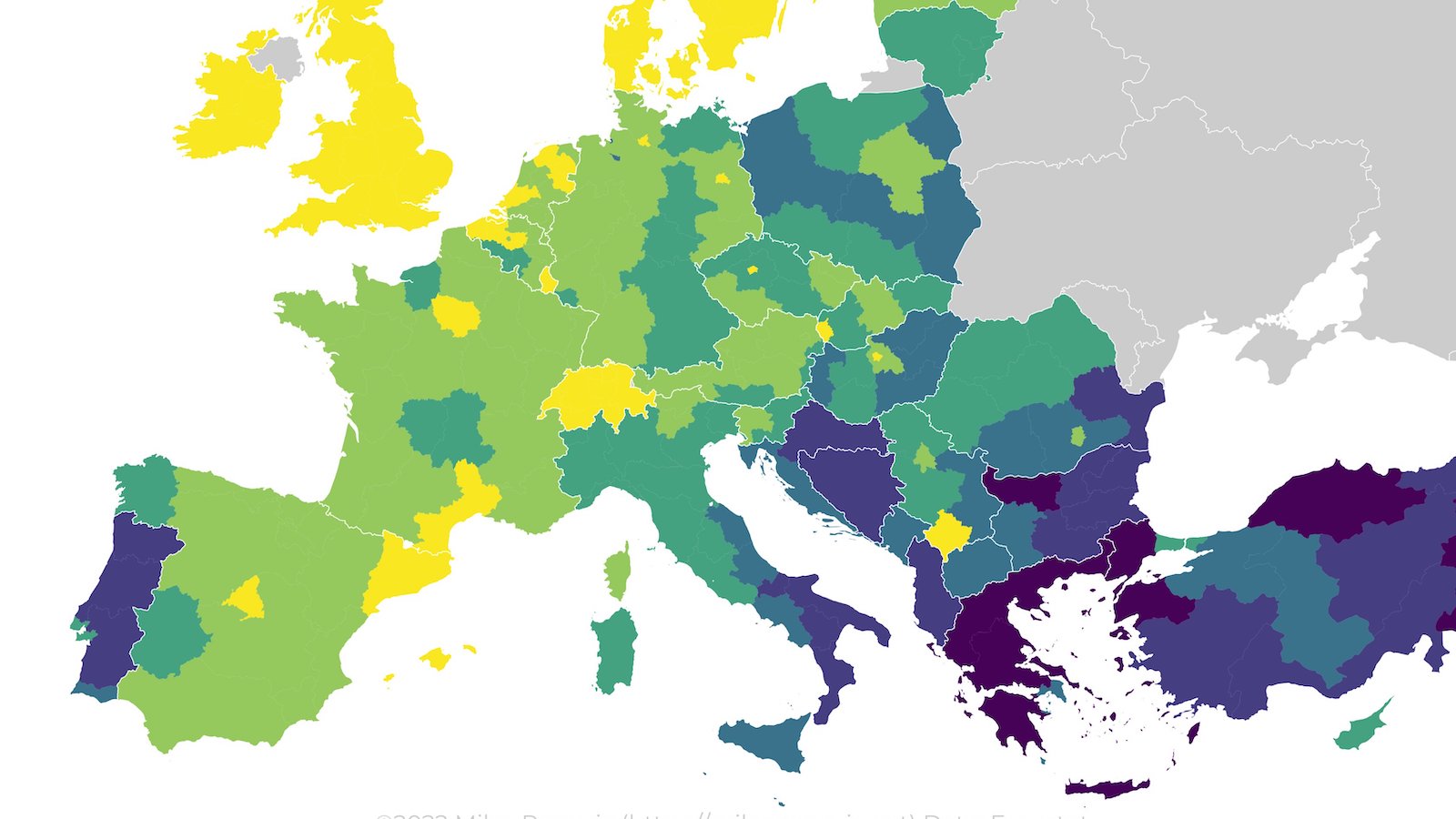 Europe's stunning digital divide, in one map