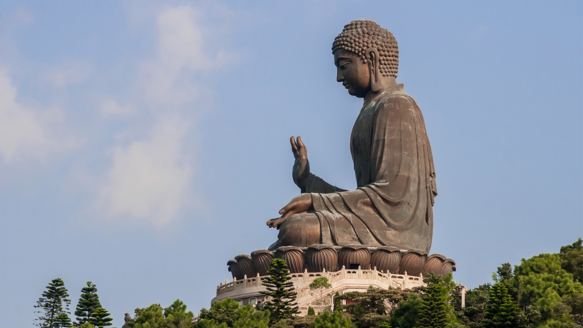The Tian Tan Buddha statue at Ngong Ping, Lantau Island, Hong Kong