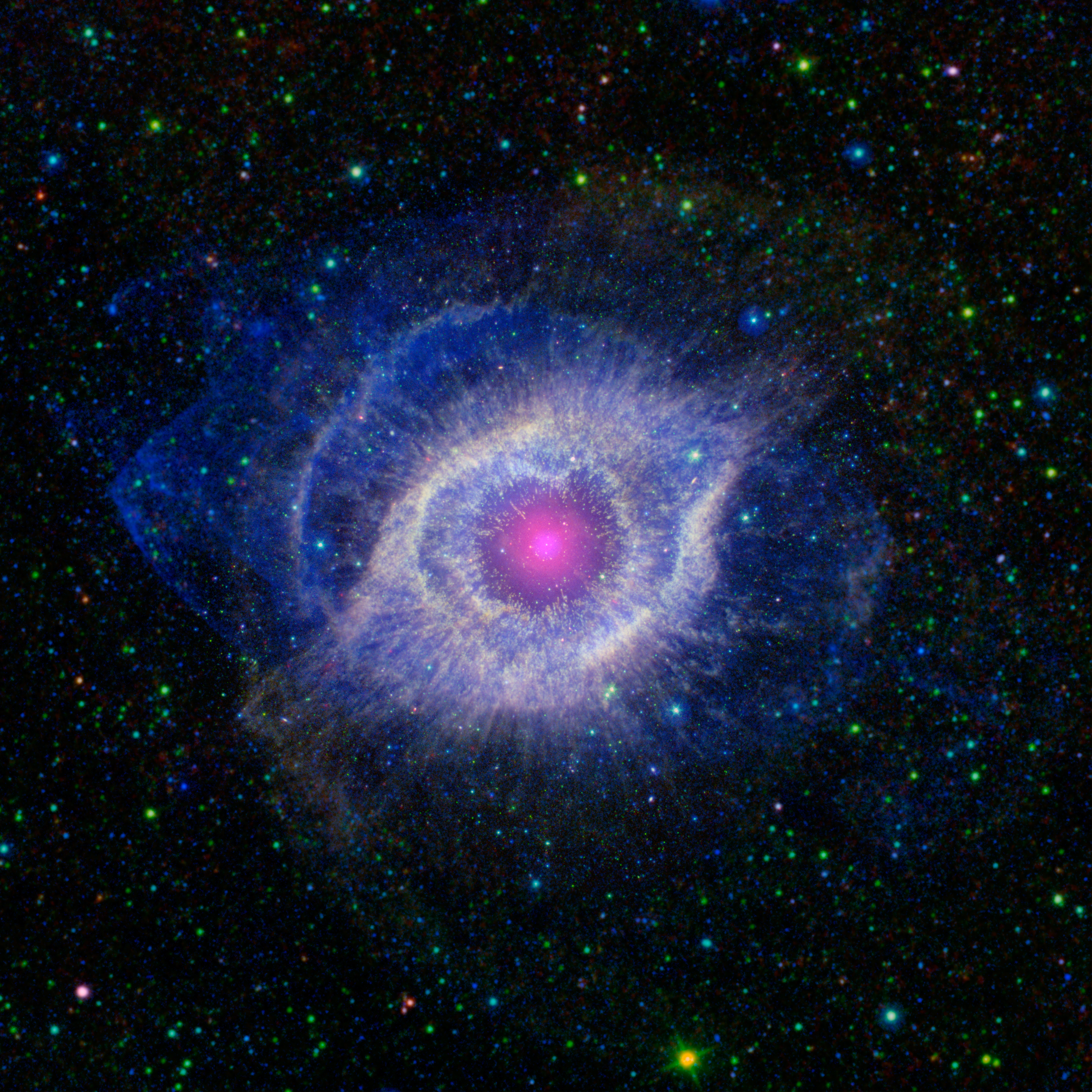 NASA helix nebula spitzer galex