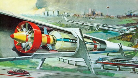 A 1974 concept of a vacuum train