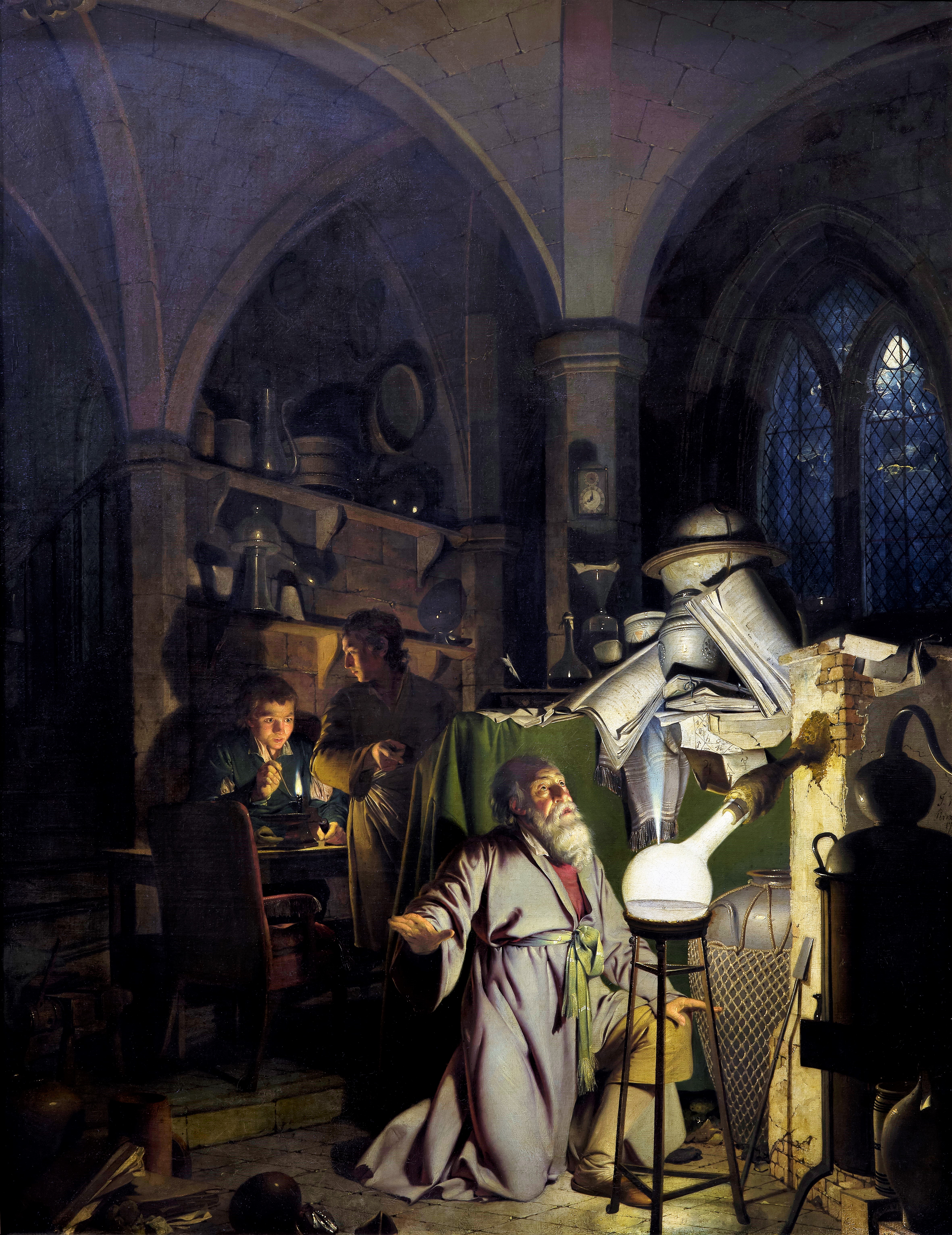 "The Alchemist Discovering Phosphorus" by Joseph Wright of Derby