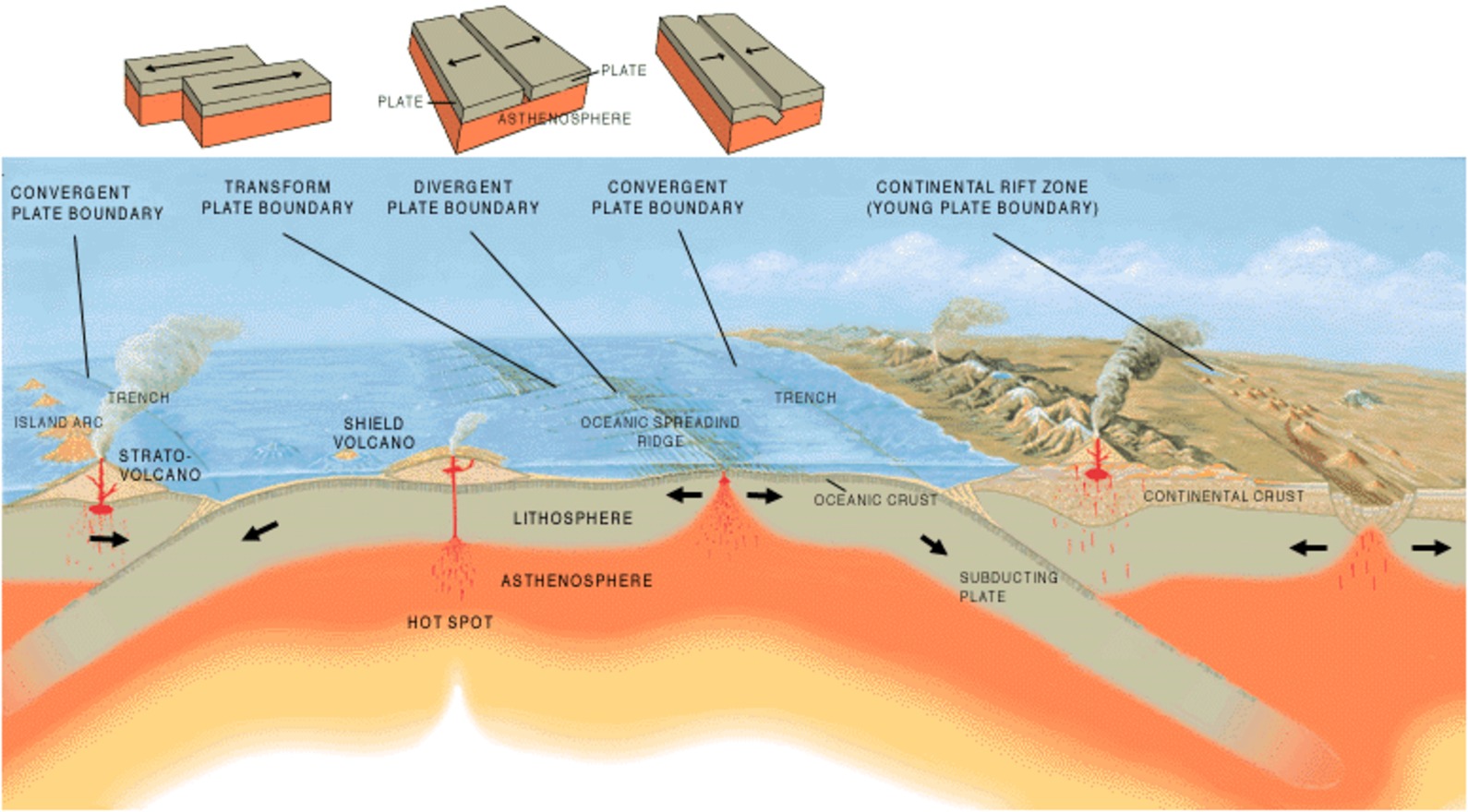 diagram of tectonic plates on earth