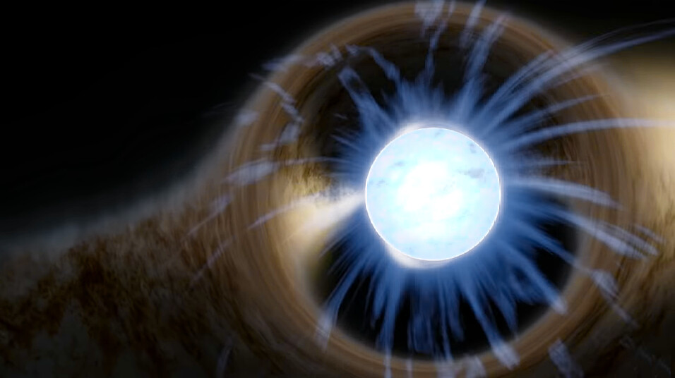 Una stella di neutroni massiccia