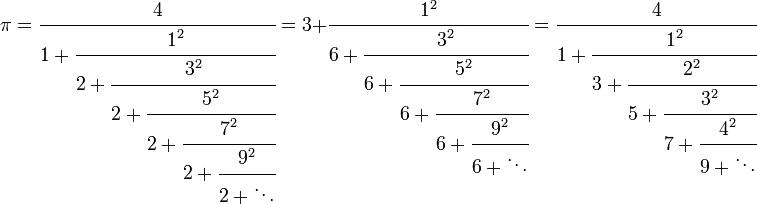 continued fraction pi