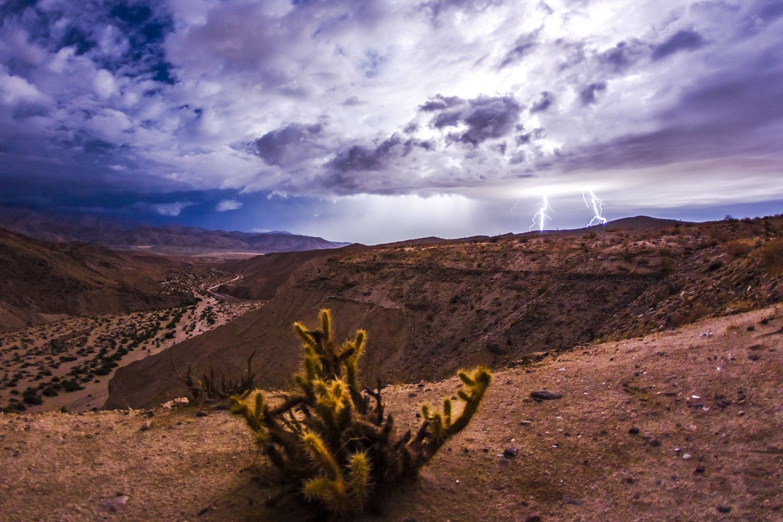lightning thunder desert