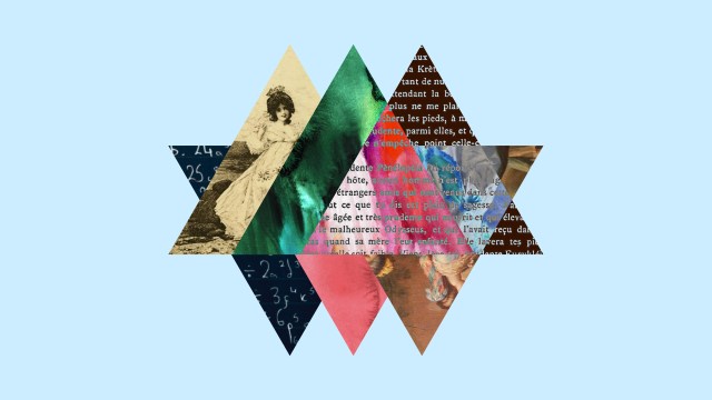 a collage of a star of david.