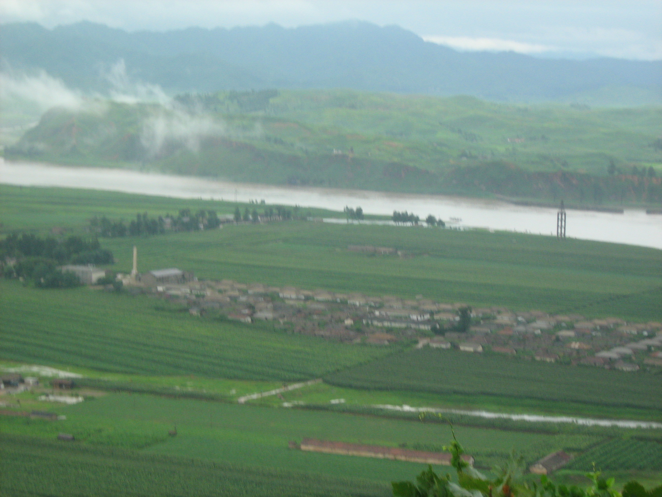 North Korean village Yalu River delta