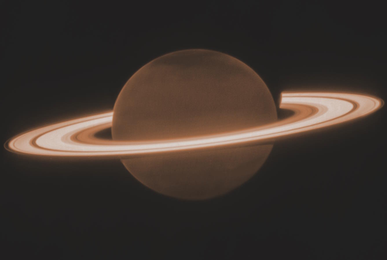 Кольца JWST Saturn с контрастным усилением
