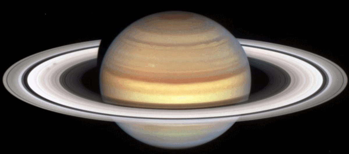 Сатурн Хаббл JWST в видимом инфракрасном диапазоне