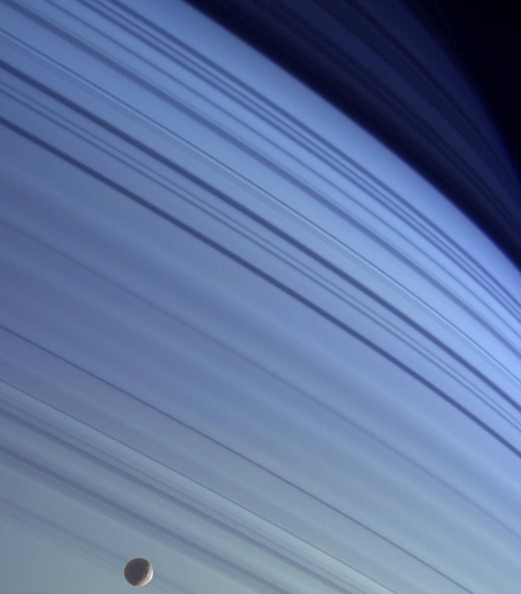Saturn blue skies