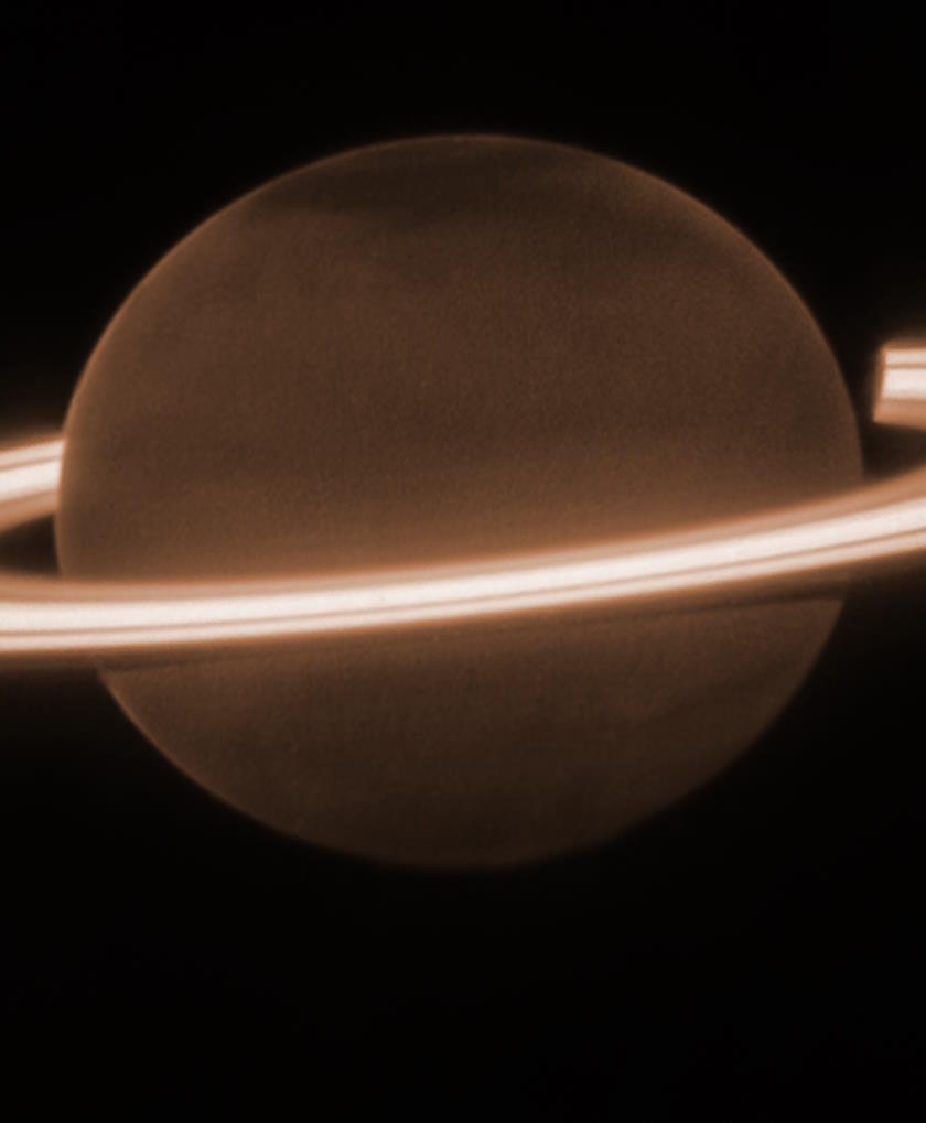 Сатурн обратный солнечный свет JWST