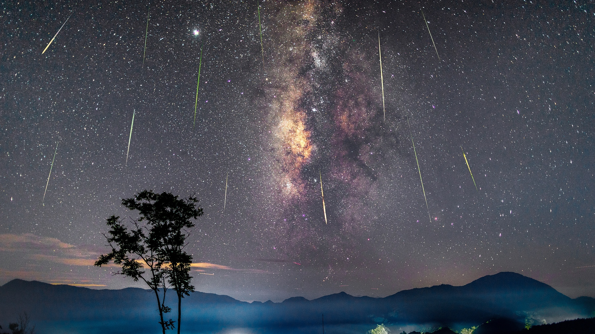 A shot of the Perseid meteor shower