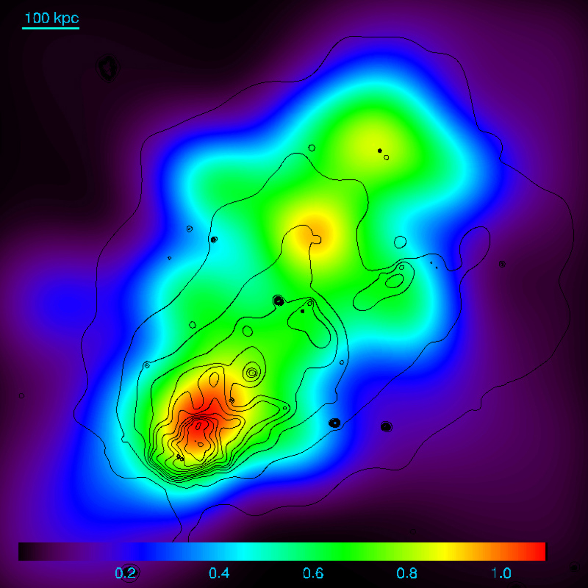 lensing and X-ray map of El Gordo JWST
