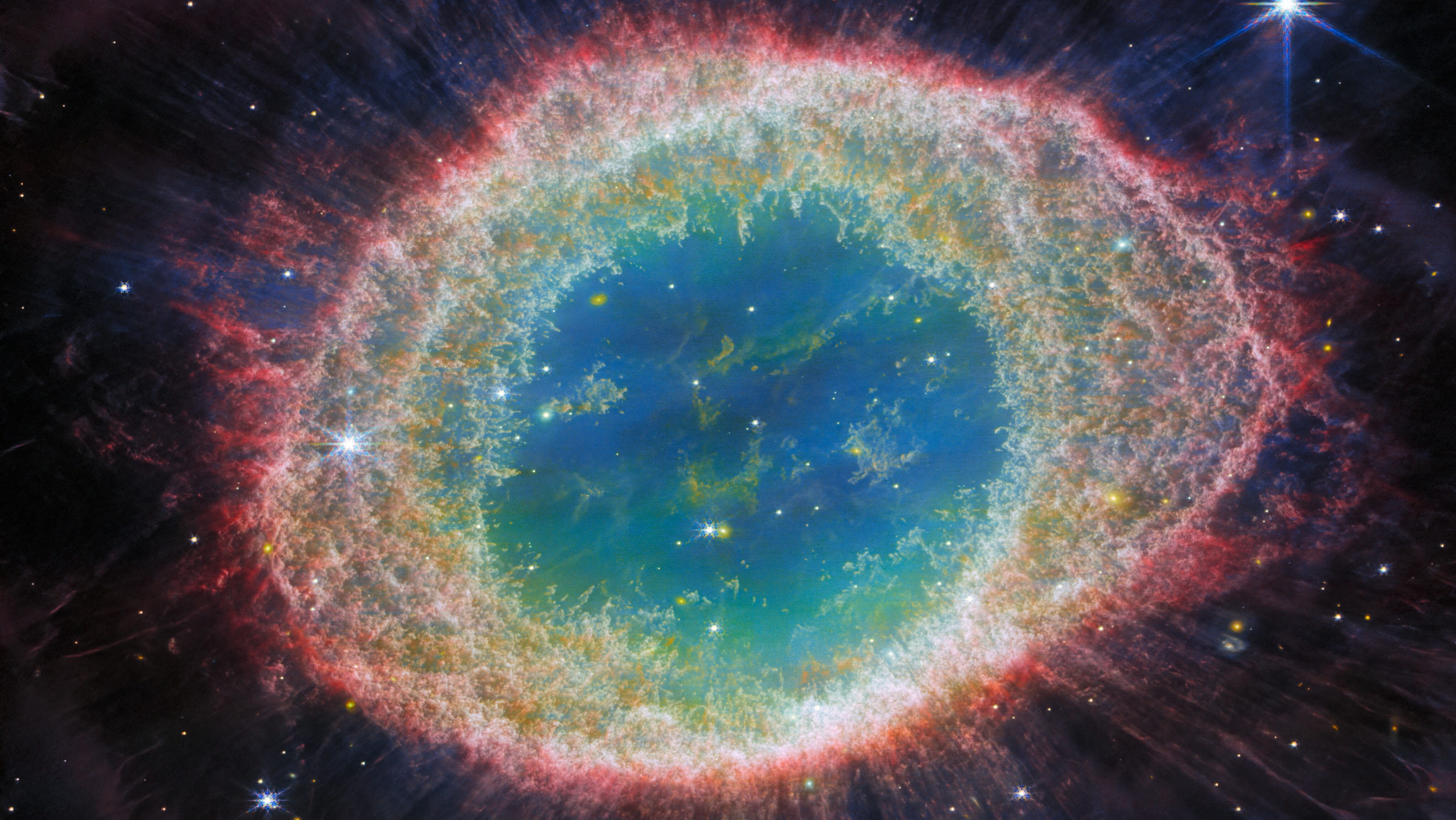 The ring nebula in space.