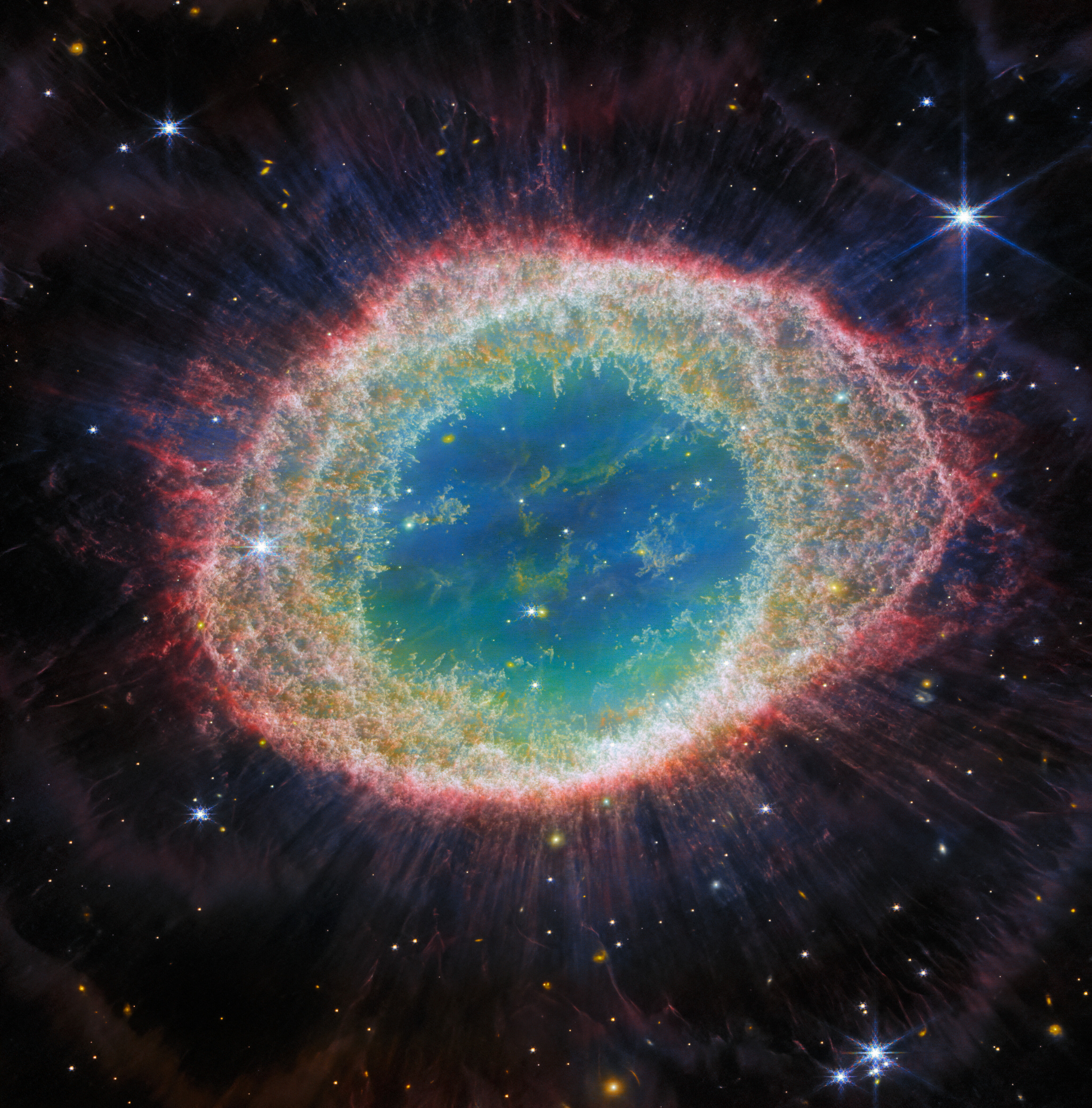 Ring nebula in space.