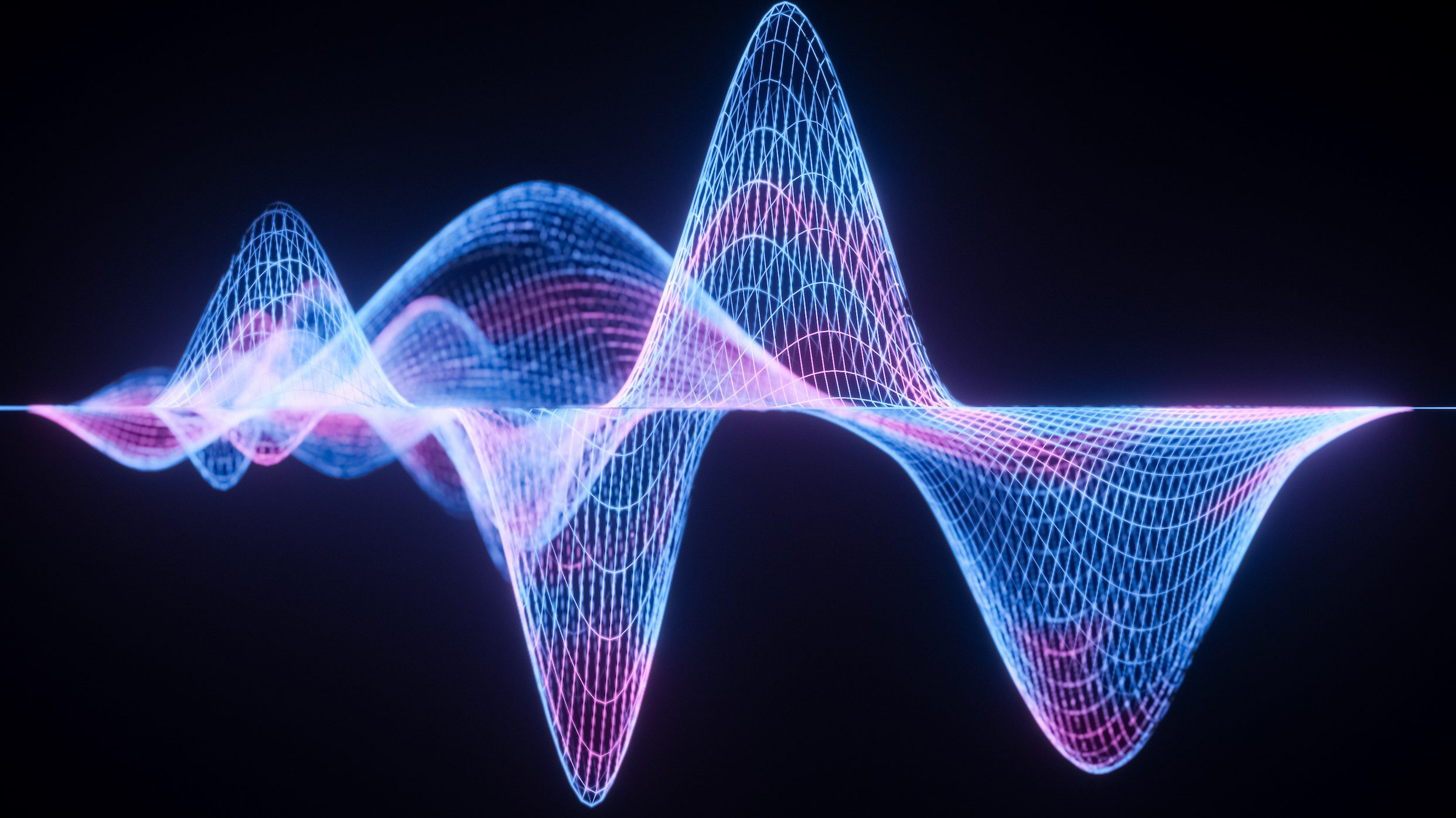 A sound wave representing voice tech transformation.