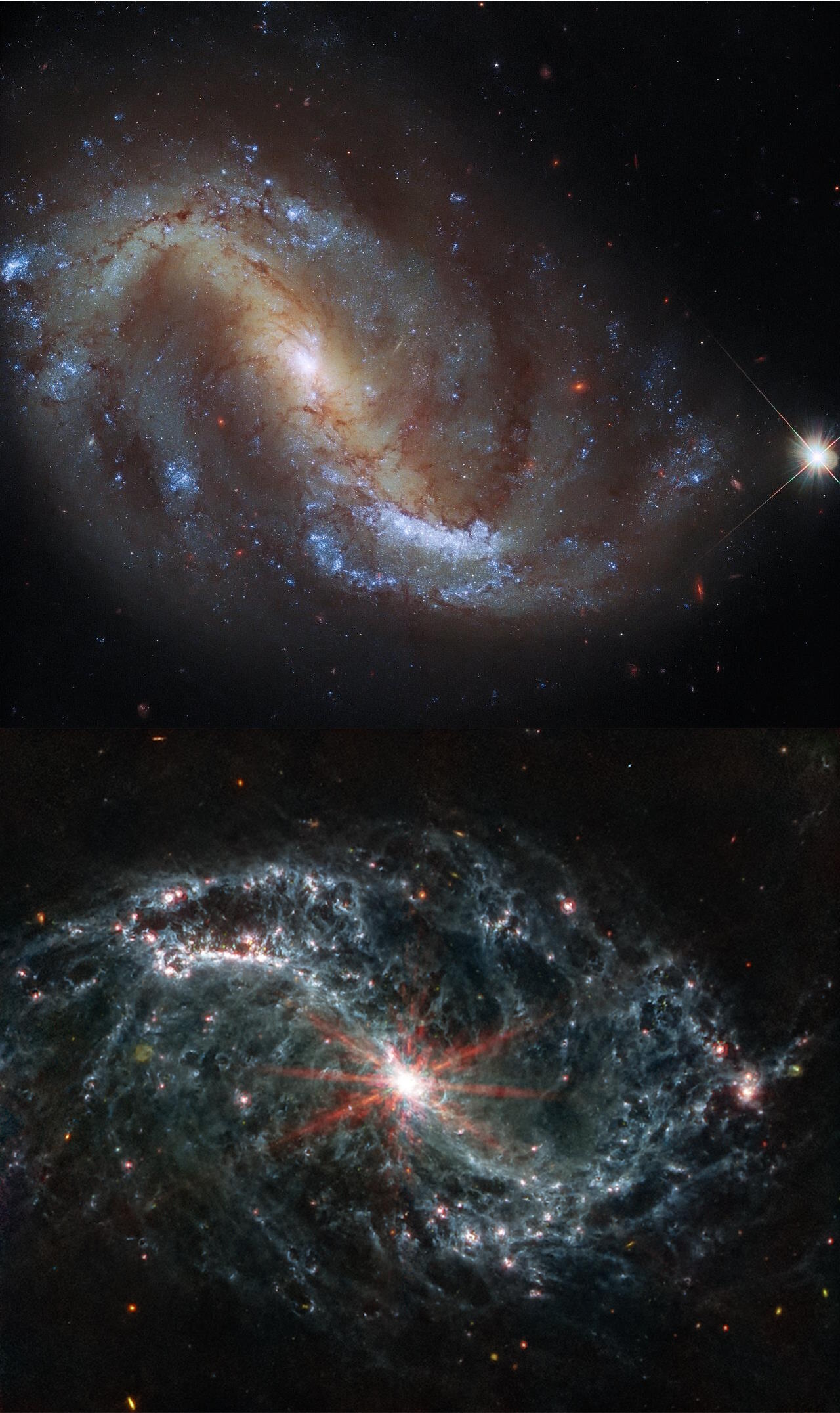 NGC 7496 PHANGS JWST Hubble