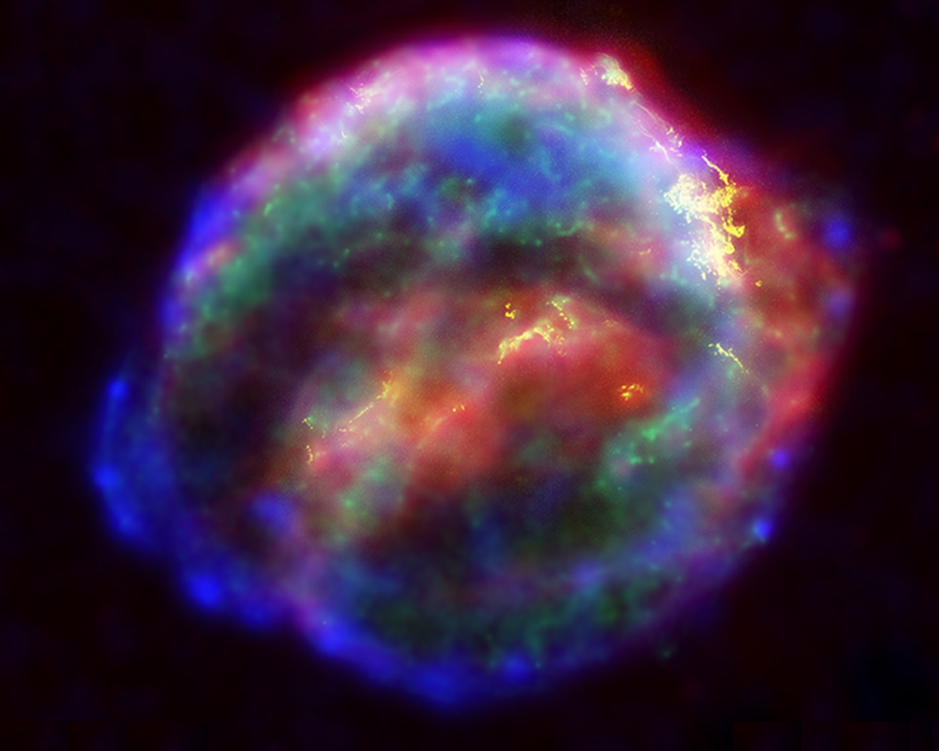 nasa kepler's supernova remnant spitzer