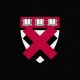 The Harvard crest displayed on a black background in the Ivy League.