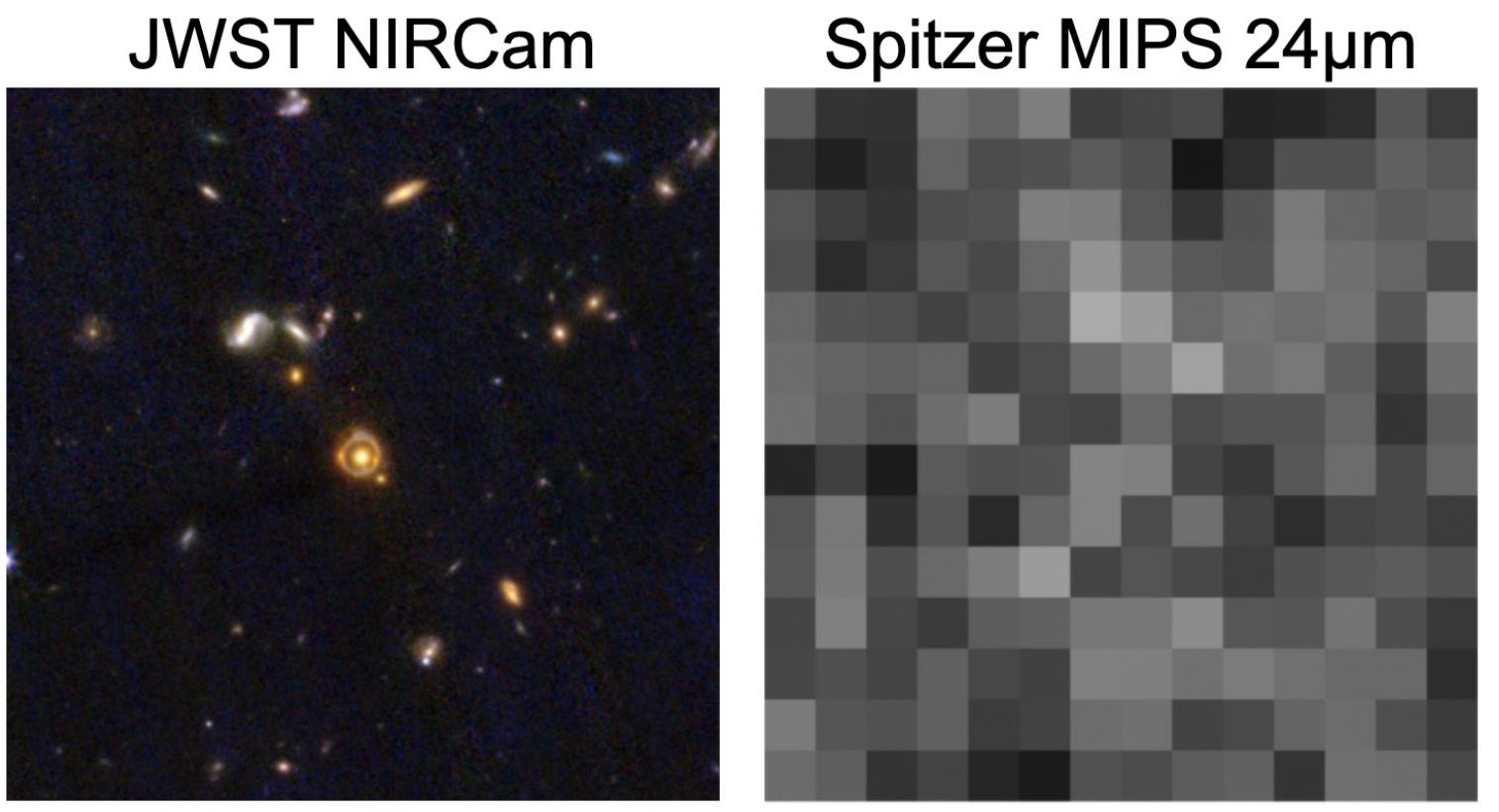 JWST Spitzer lensed galaxy