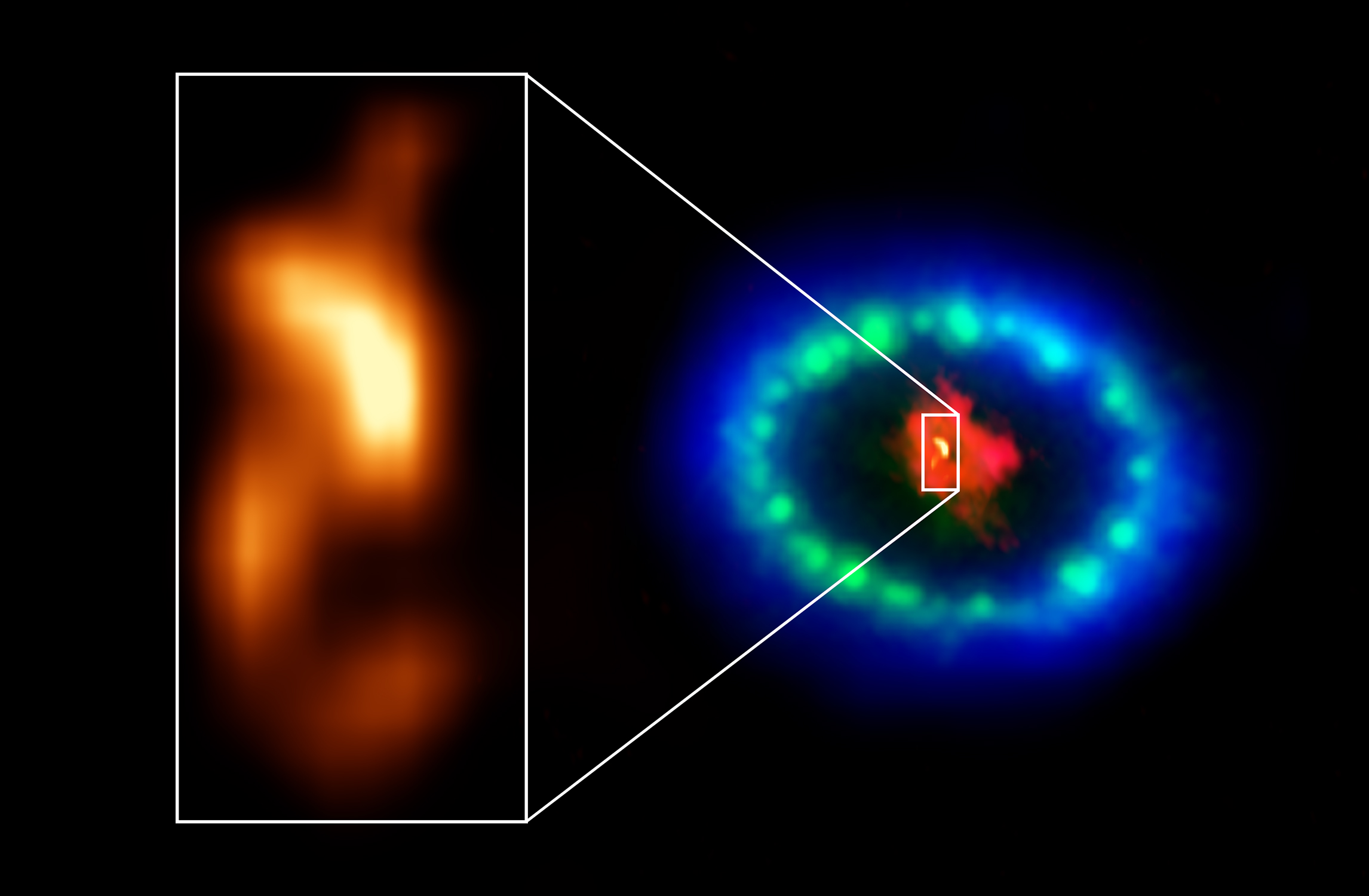 El agujero negro supermasivo de la NASA fue observado utilizando el Telescopio Espacial James Webb (JWST).