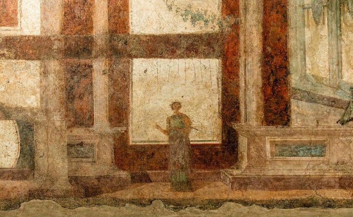A Thermae Romae painting of a woman in a room.