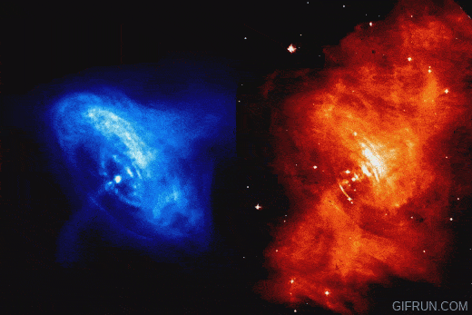 La pulsar Chandra del Granchio Hubble