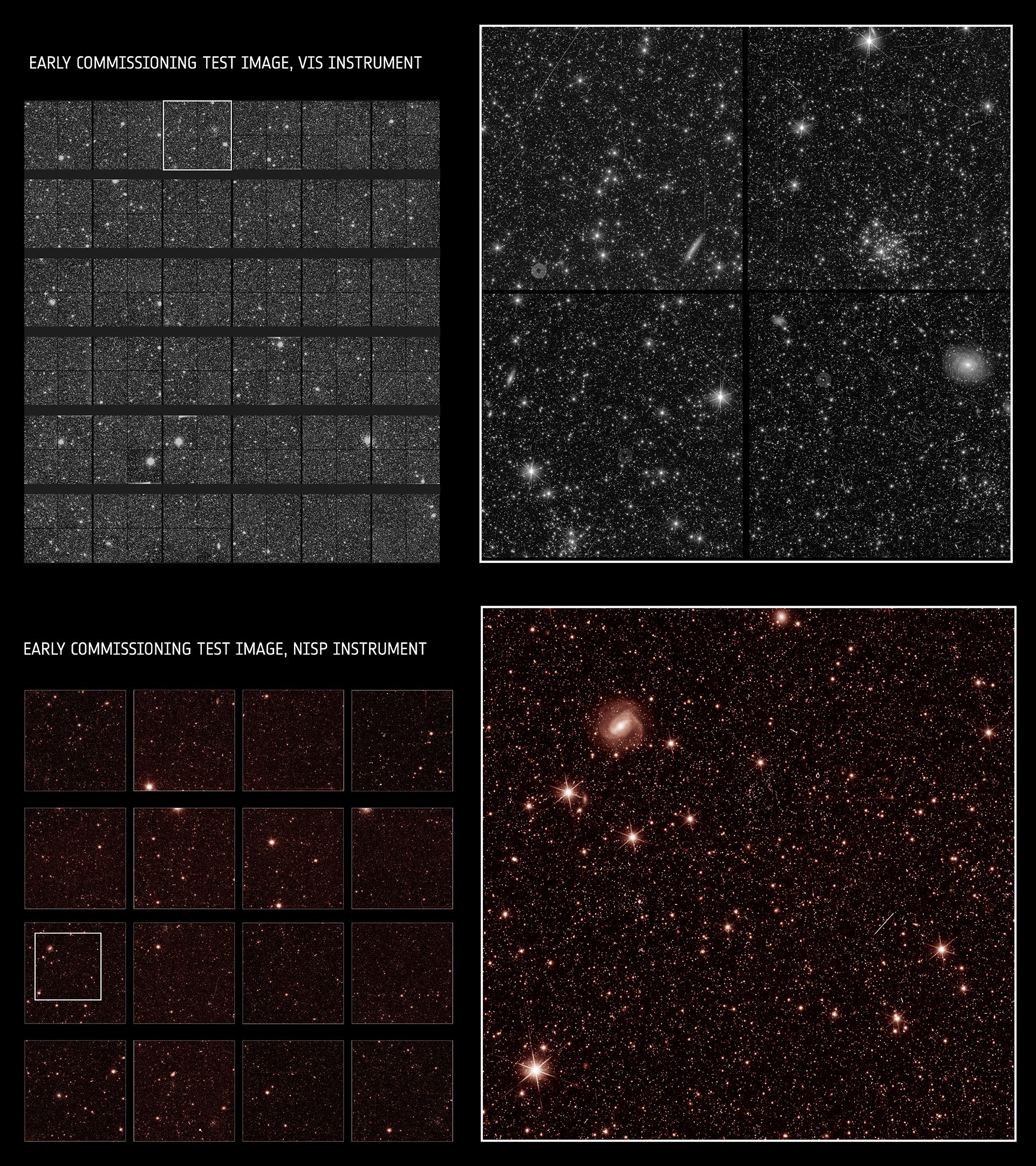 ESA Euclid VIS NISP instrument commissioning